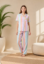 Pastel Stripe Comfort Pajama Set