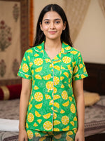 Lemon Lime Printed Short Sleeve Pajama Set