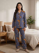 Tiger Stripe Printed Pajama Set